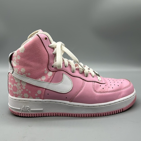 Nike Air Force 1 Perfect Pink White Floral High Top Sneakers 334031-611 Size 9 - Picture 7 of 11